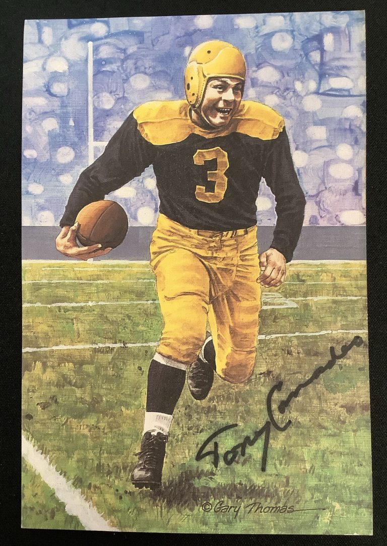 Tony Canadeo Signed GLAC Goal Line Art Card Football Autograph Packers HOF JSA