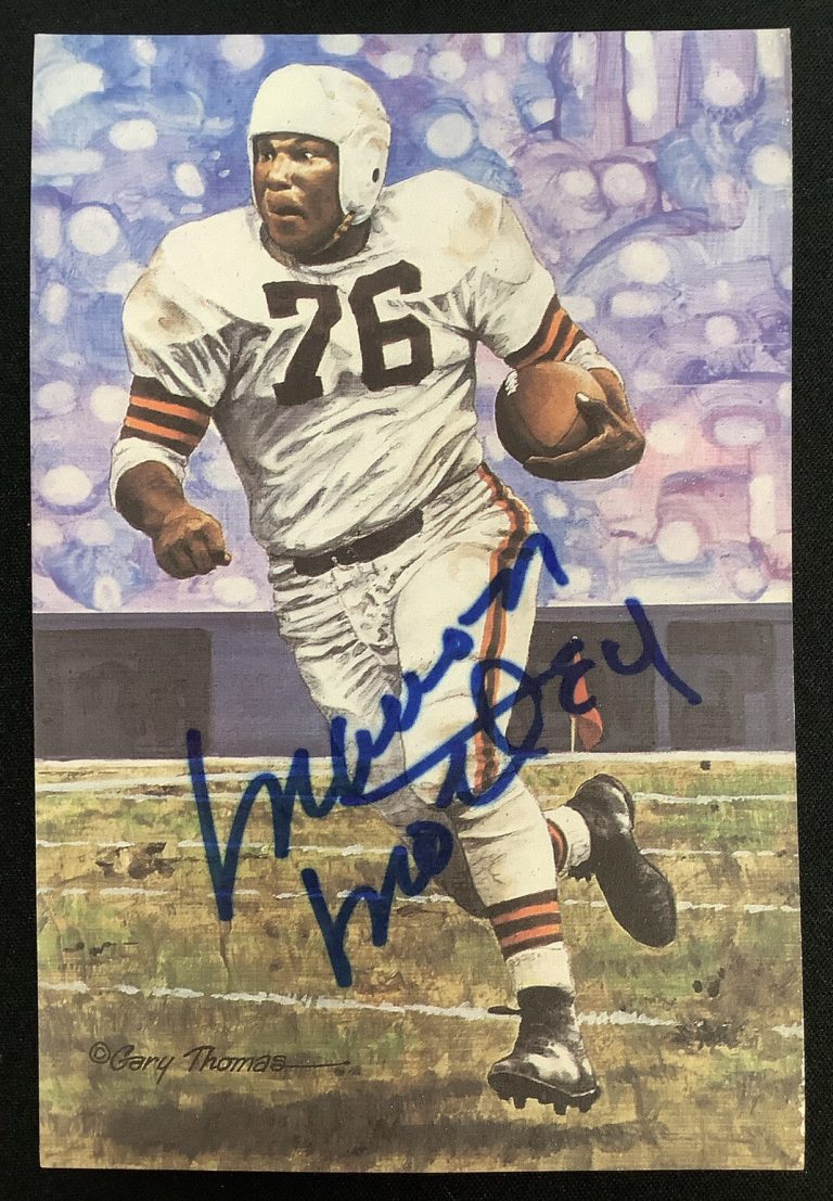 Marion Motley Signed GLAC Goal Line Art Card Football Autograph Browns HOF JSA 2
