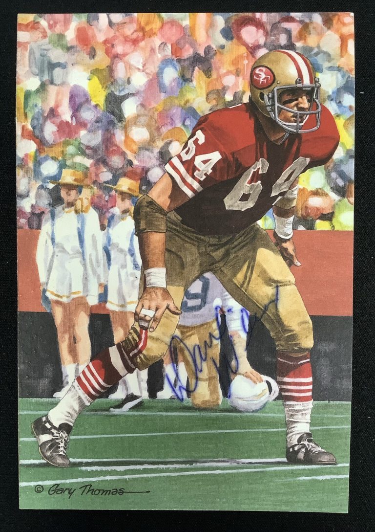 Dave Wilcox Signed GLAC Goal Line Art Card Autograph DAMAGED SF 49ers HOF JSA