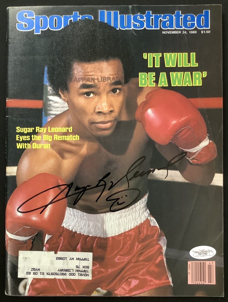 Sugar Ray Leonard Signed Sports Illustrated Boxing Nice Autograph 11/24/80 JSA 2
