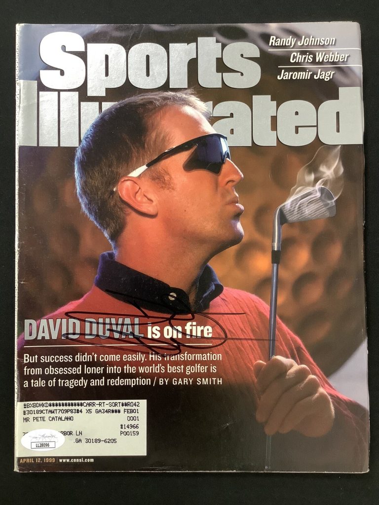 David Duval Signed Sports Illustrated Magazine 4/12/99 Golf PGA Autograph JSA