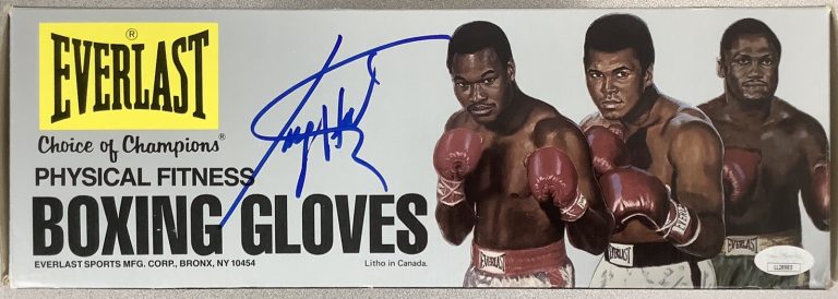 Larry Holmes Signed Box 1990 Everlast Boxing Gloves Autograph NO GLOVES HOF JSA