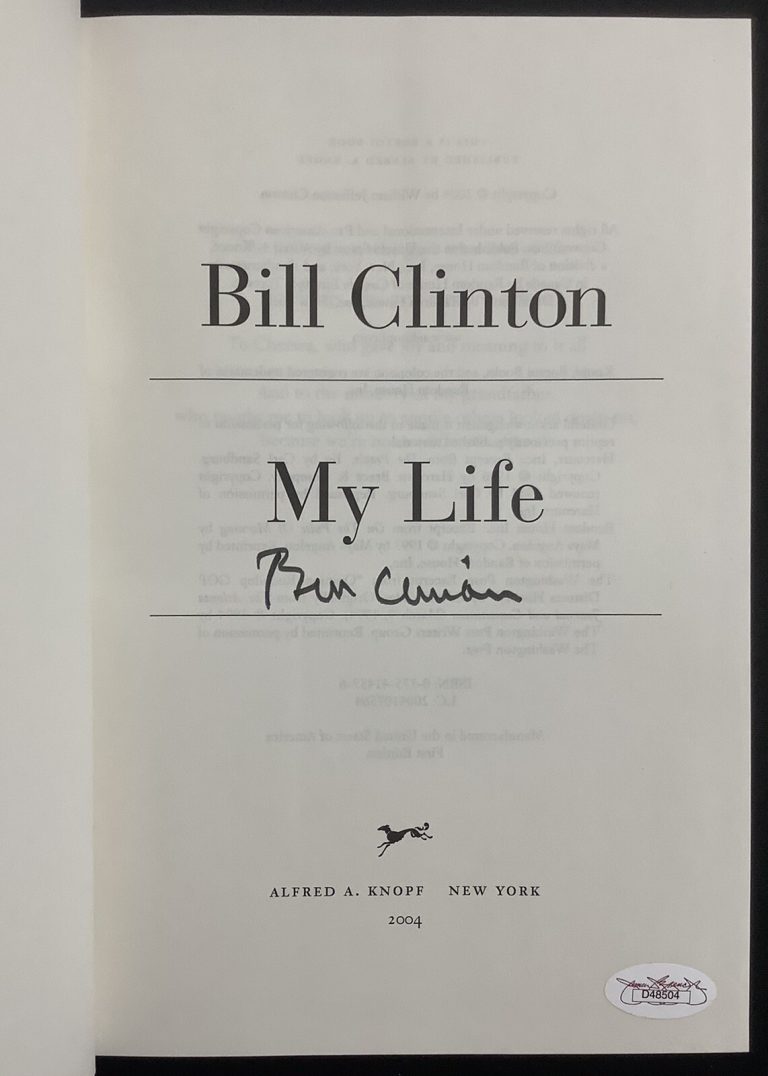 Bill Clinton Signed Book My Life 1st Edition Hardcover President Autograph JSA