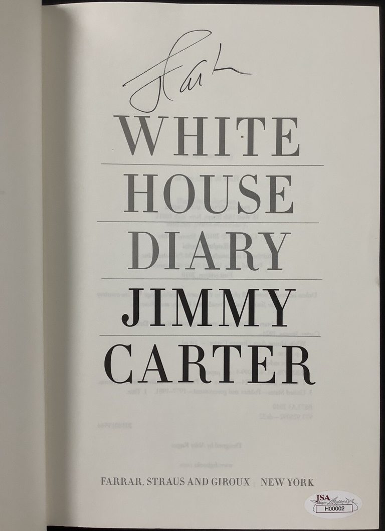 Jimmy Carter Signed Book White House Diary Hardcover President Autograph JSA
