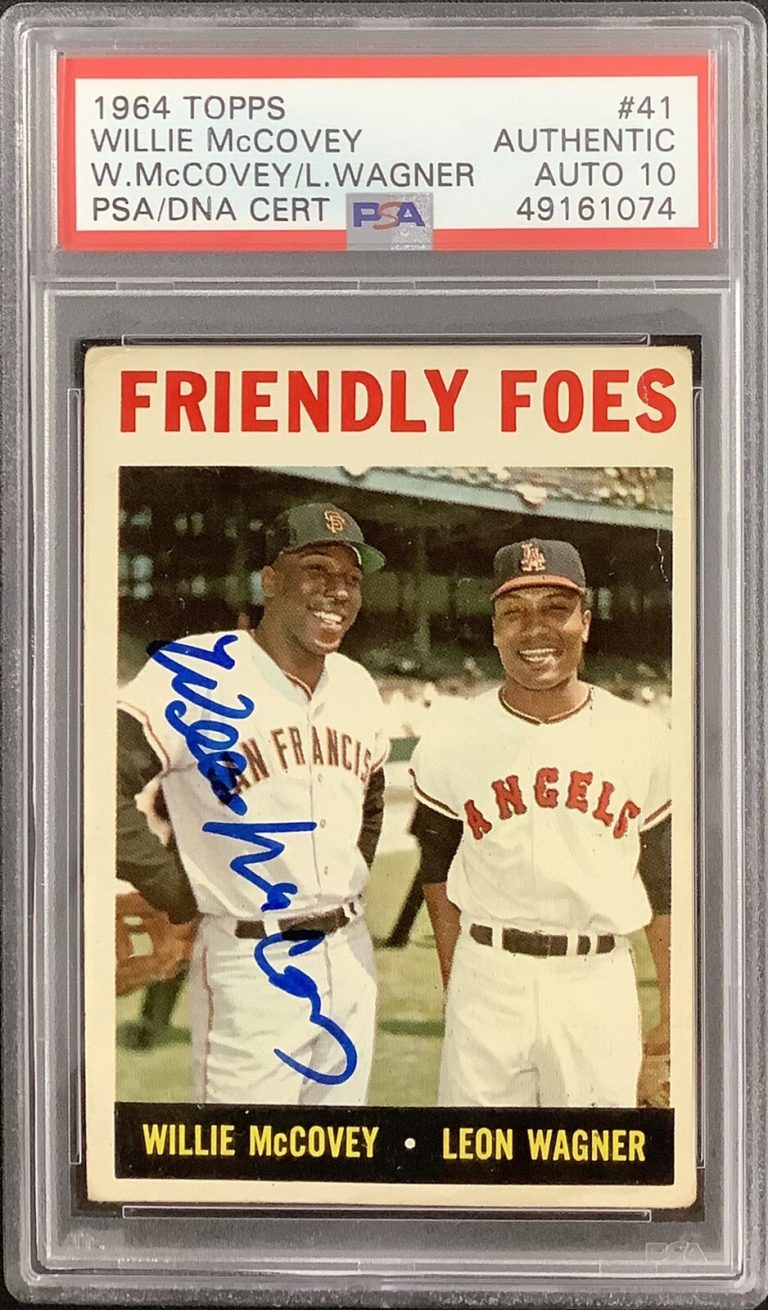 Willie McCovey Signed 1964 Topps #41 Card Giants HOF Autograph PSA/DNA Auto 10