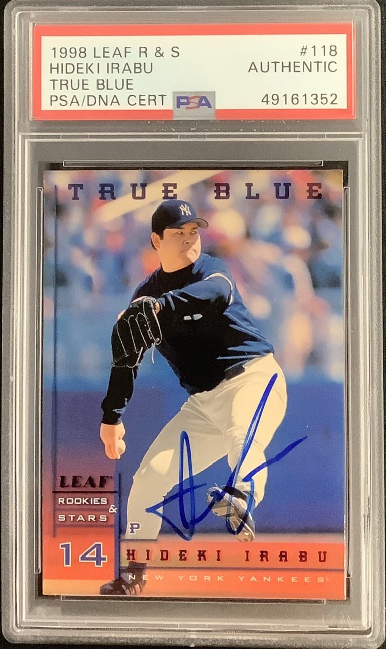 Hideki Irabu Signed 1998 Leaf R&S #118 Card NY Yankees Autograph WSC PSA/DNA