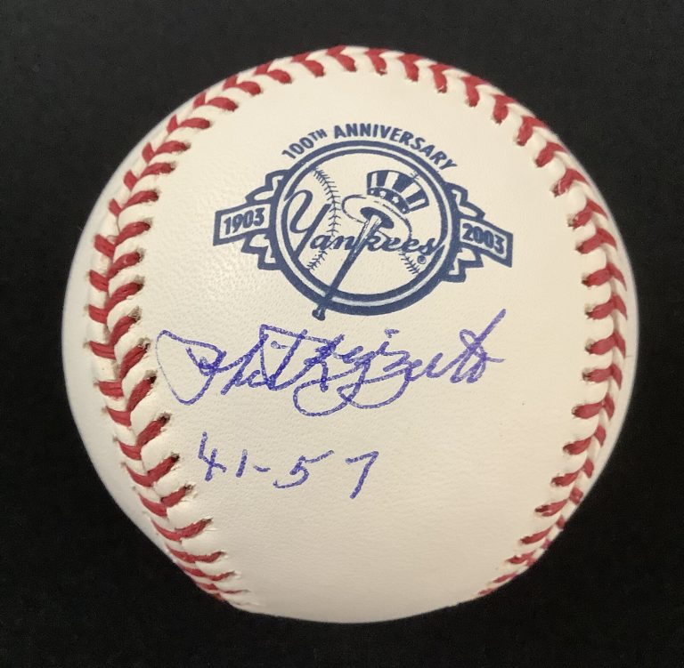 Phil Rizzuto Signed Baseball Selig NY Yankees 100th Anniv Logo Autograph HOF JSA