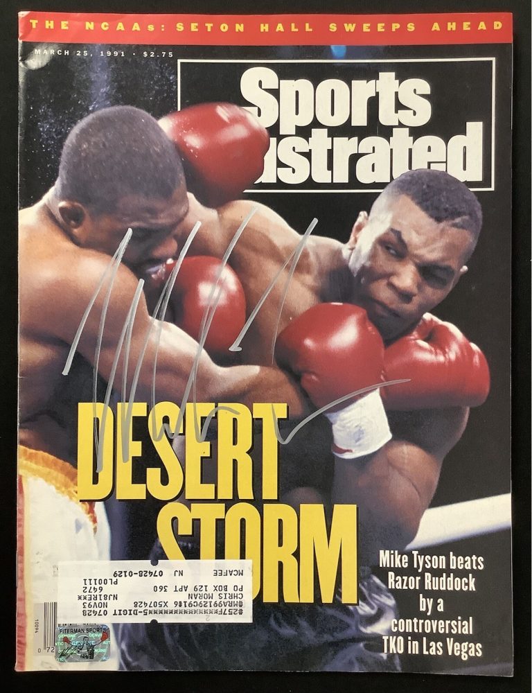 Mike Tyson Signed Sports Illustrated Mag Boxing Autograph 3/25/91 Tyson Holo