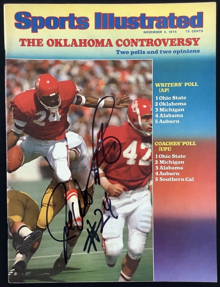 Joe Washington Signed Sports Illustrated 11/4/74 No Label SD Chargers Auto JSA