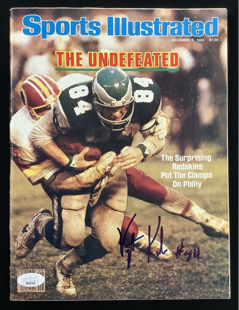 Vyto Kab Signed Sports Illustrated 12/6/82 No Label Phila Eagles Autograph JSA