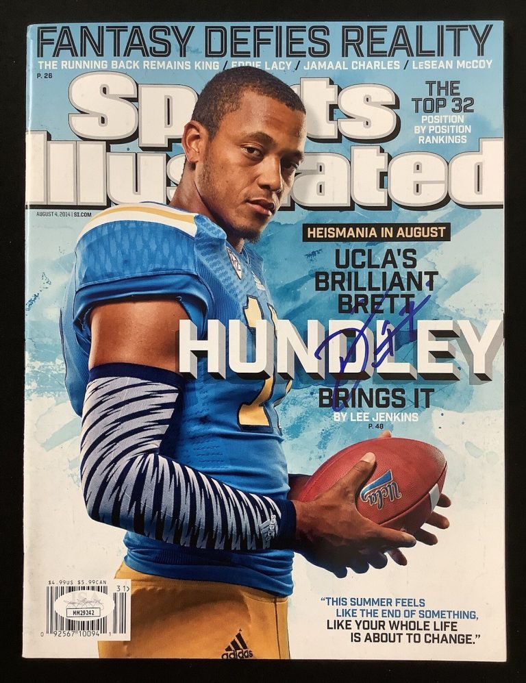 Brett Hundley Signed Sports Illustrated 8/4/14 GB Packers No Label Autograph JSA
