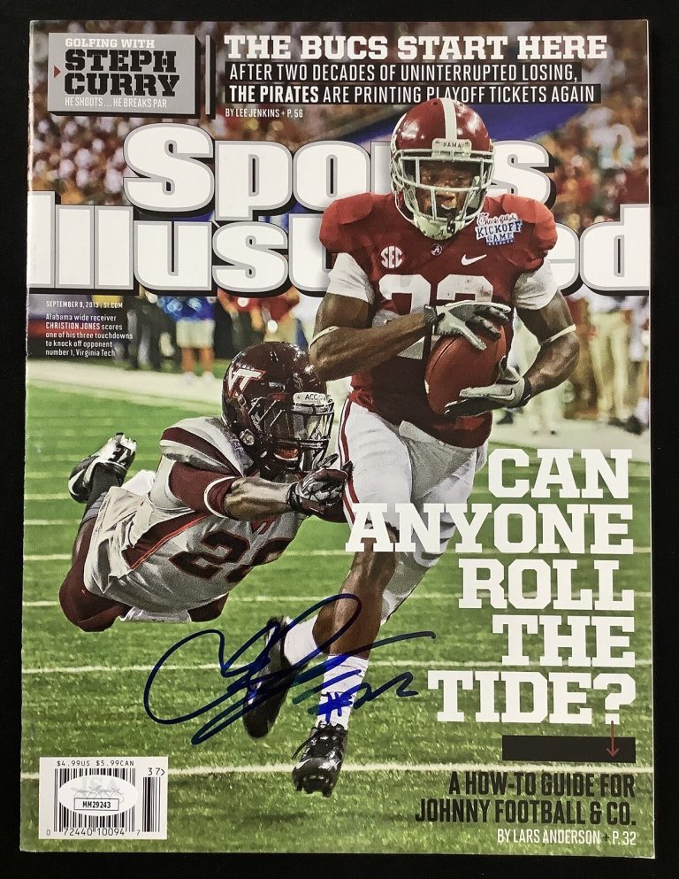 Christian Jones Signed Sports Illustrated 9/9/13 No Label Bears Autograph JSA
