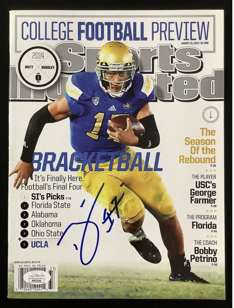 Brett Hundley Signed Sports Illustrated 8/18/14 Packers No Label Autograph JSA