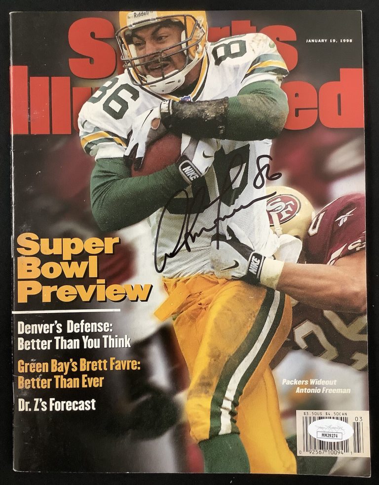 Antonio Freeman Signed Sports Illustrated 1/19/98 No Label Packers Autograph JSA