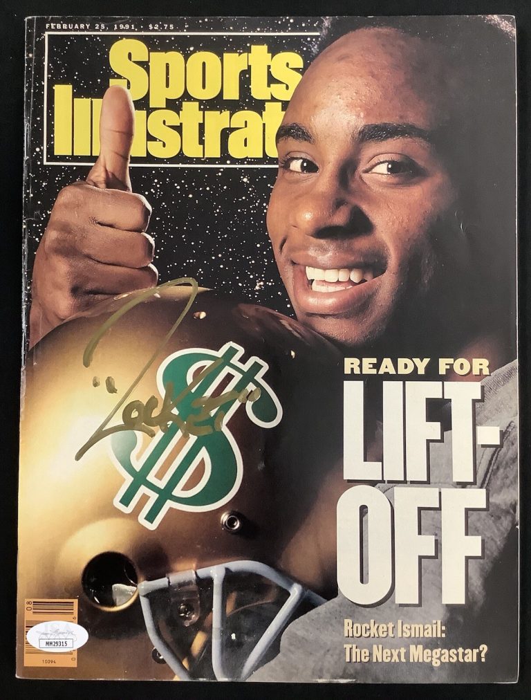 Rocket Ismail Signed Sports Illustrated 2/25/91 No Label NotreDame Autograph JSA