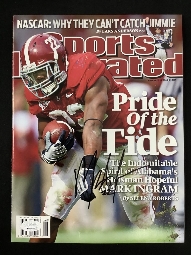 Mark Ingram Signed Sports Illustrated 11/30/09 No Label Alabama Tide Auto JSA