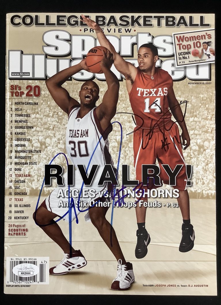 Joseph Jones Signed Sports Illustrated 11/19/07 No Label DJ Augustin Auto JSA