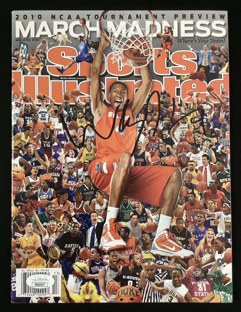 Wesley Johnson Signed Sports Illustrated 3/22/10 No Label Syracuse Autograph JSA