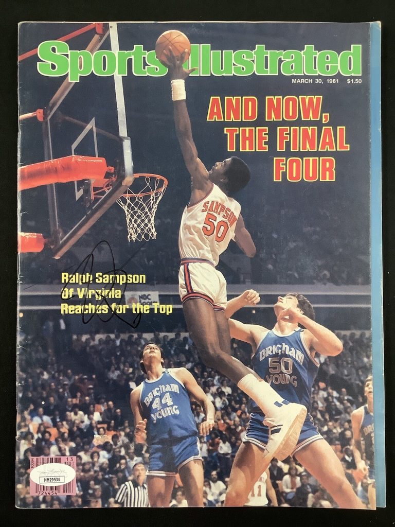 Ralph Sampson Signed Sports Illustrated 3/30/81 No Label Cavaliers Autograph JSA