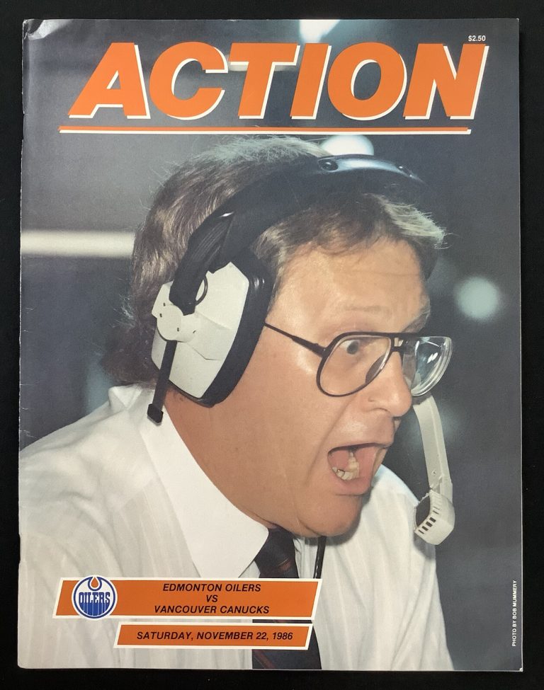 Wayne Gretzky 500th Goal Edmonton Oilers Hockey Action Magazine 11/22/86 Canucks