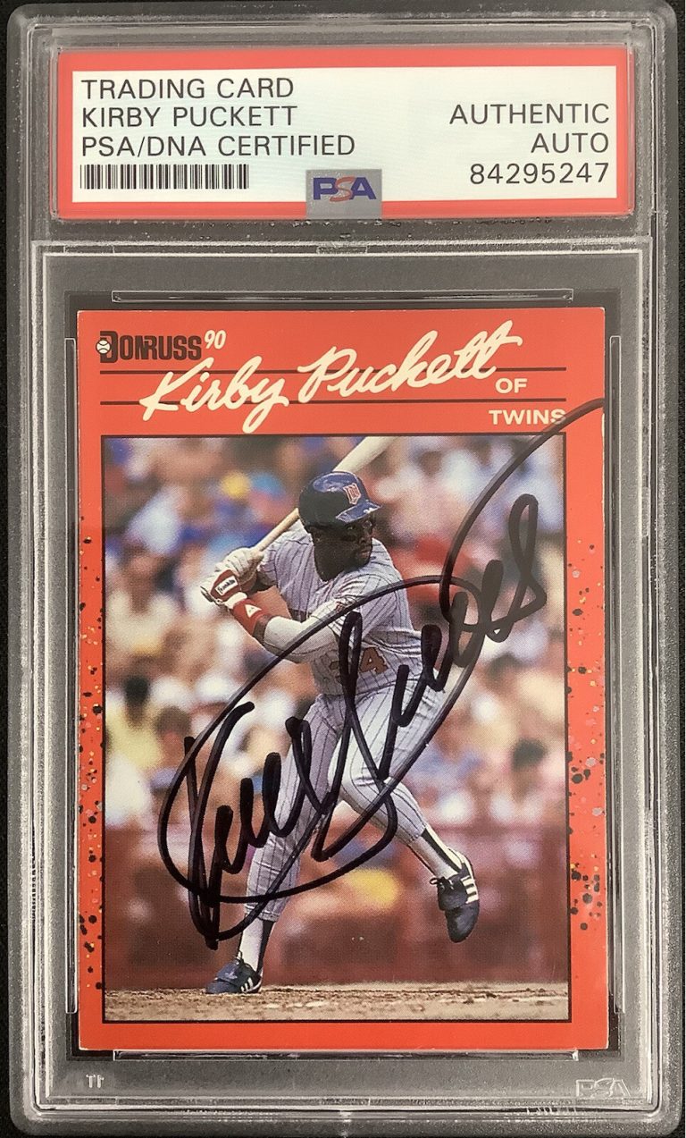 Kirby Puckett Signed 1990 Donruss #269 Baseball Card Twins Autograph HOF PSA/DNA