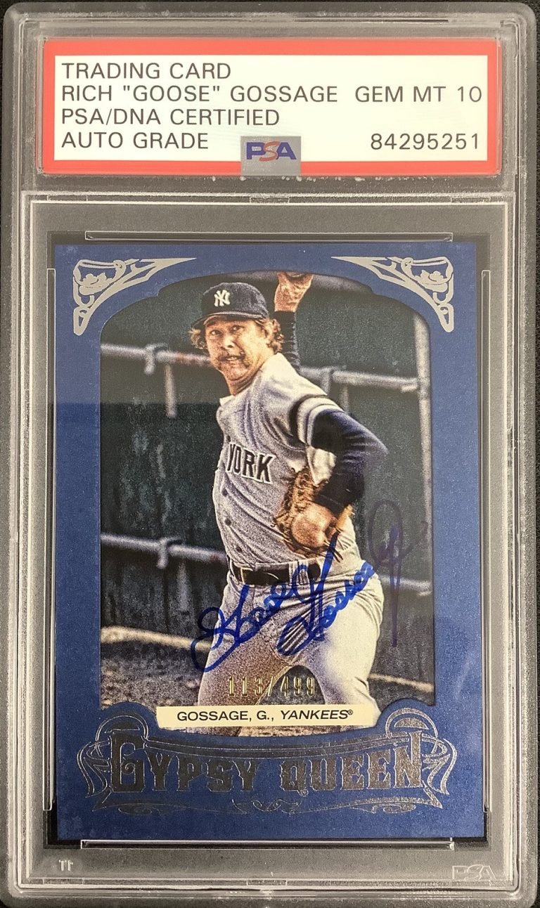 Goose Gossage Signed 2014 Topps Gypsy Queen #51 Card HOF PSA/DNA Auto Gem 10