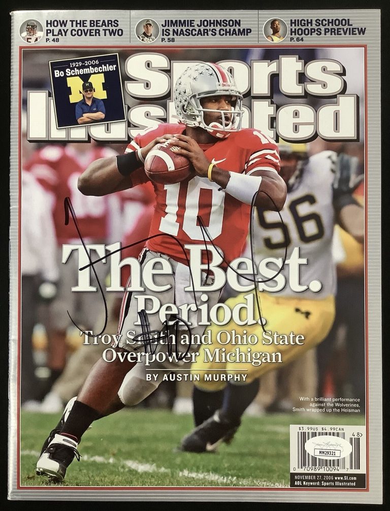 Troy Smith Signed Sports Illustrated 11/27/06 No Label Buckeyes Autograph JSA