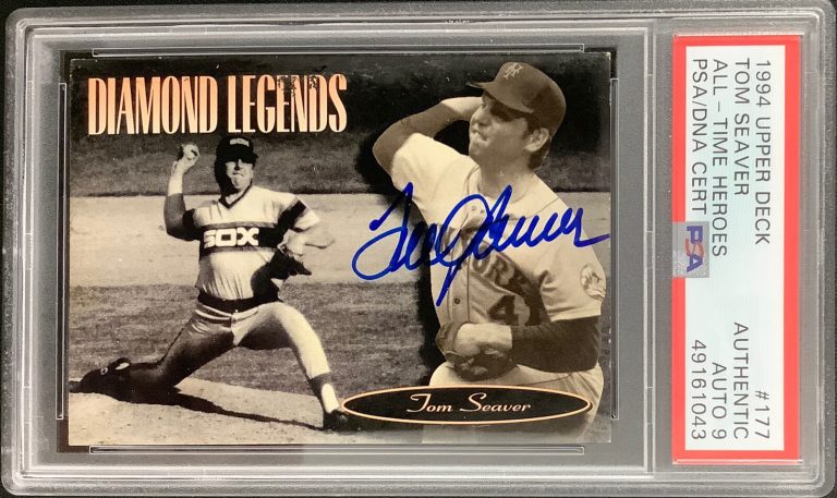 Tom Seaver Signed 1994 Upper Deck #177 Baseball Card Mets PSA/DNA Autograph 10