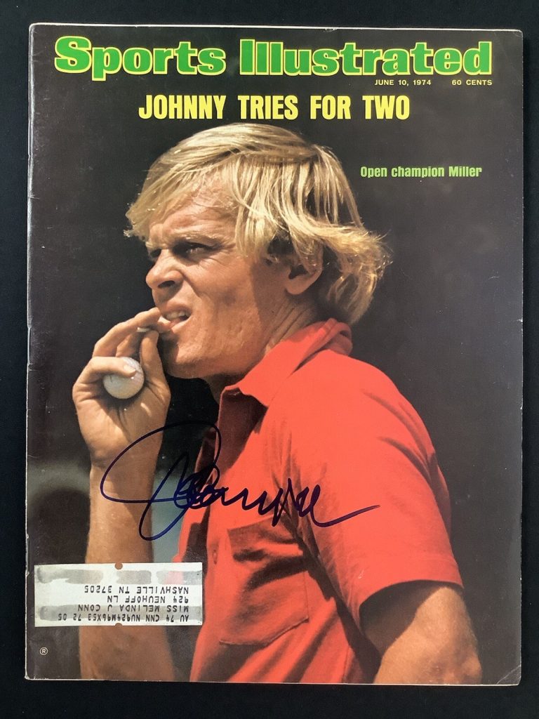 Johnny Miller Signed Sports Illustrated 6/10/74 Golf Open Champion Autograph JSA