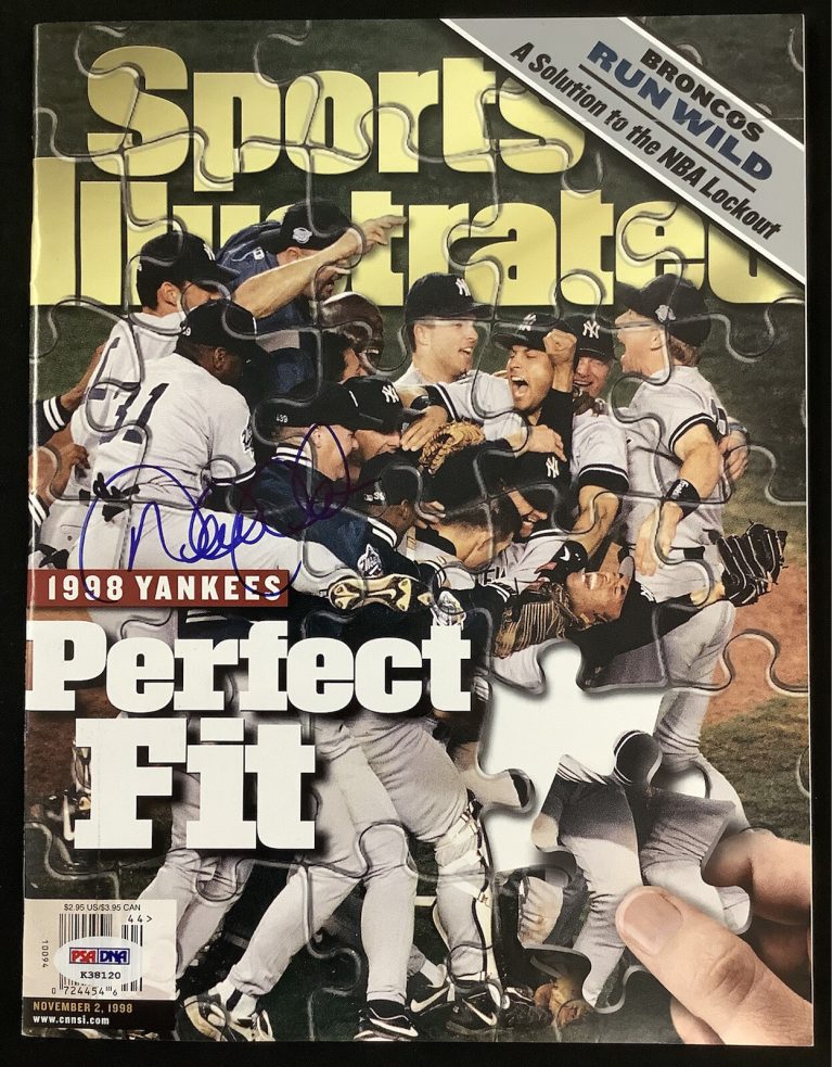 Derek Jeter Signed Sports Illustrated 11/2/98 No Label Yankees Auto HOF PSA/DNA