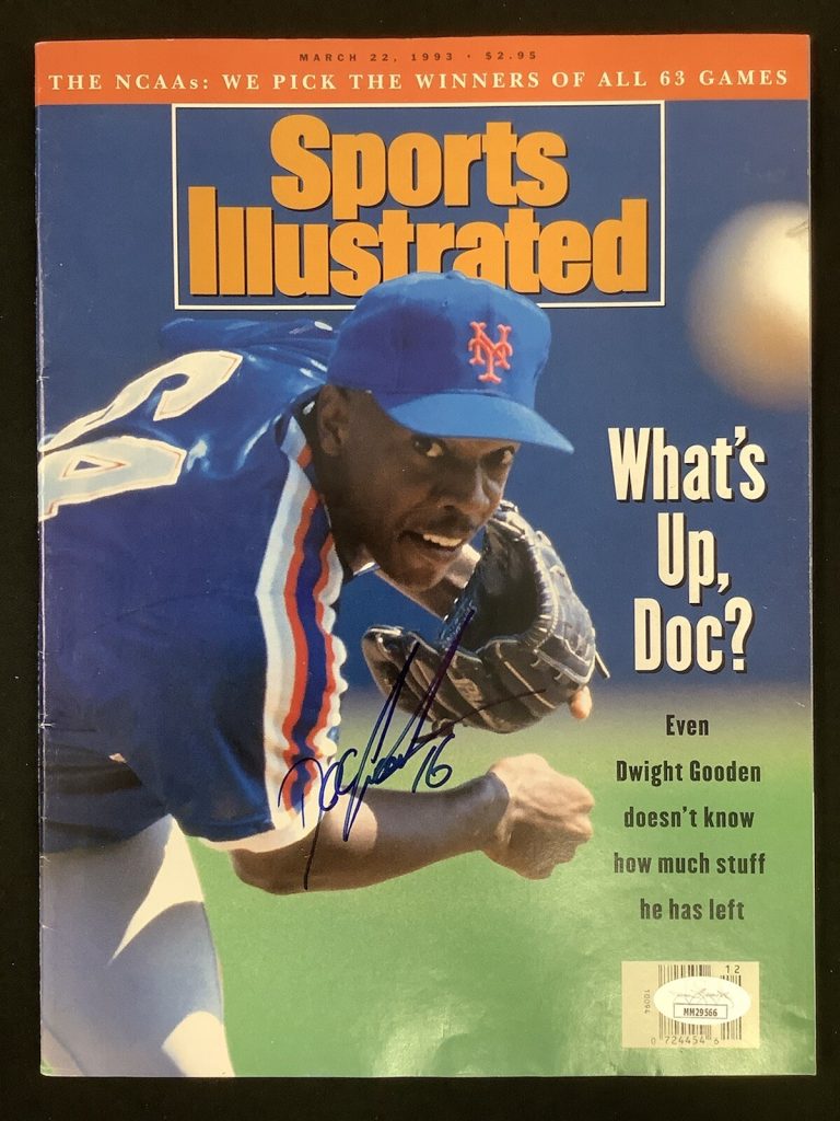 Dwight Gooden Signed Sports Illustrated 3/22/93 No Label Mets Autograph JSA