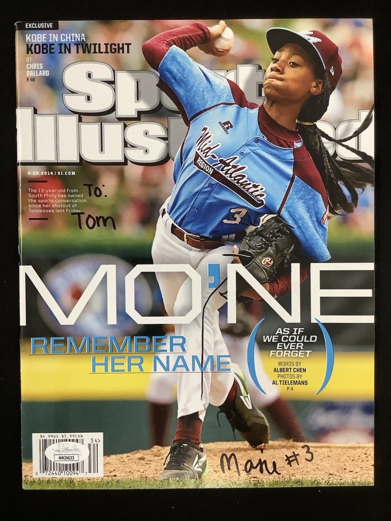 Mo’ne Davis Signed Sports Illustrated 8/25/14 No Label Little League Auto JSA