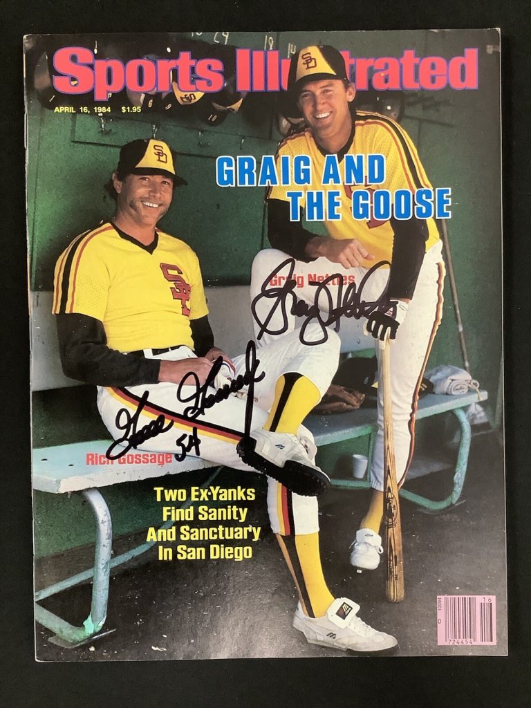 Greg Nettles Signed Sports Illustrated 4/16/84 No Label Padres Gossage Auto JSA