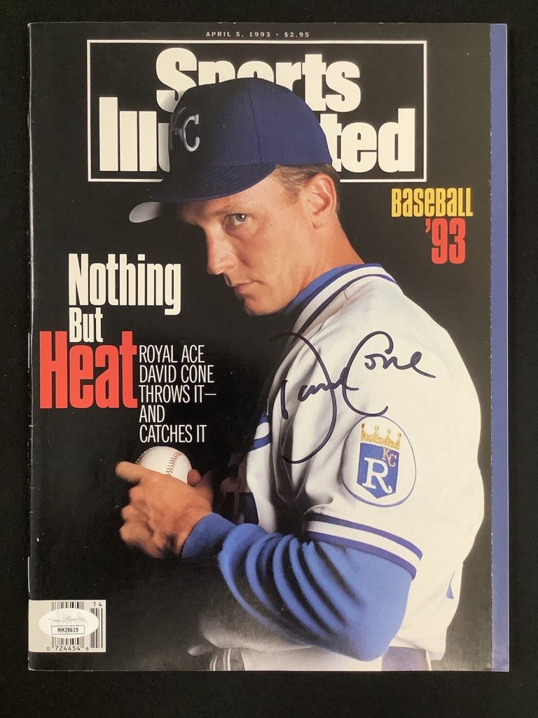 David Cone Signed Sports Illustrated 4/5/93 KS Royals No Label Autograph JSA