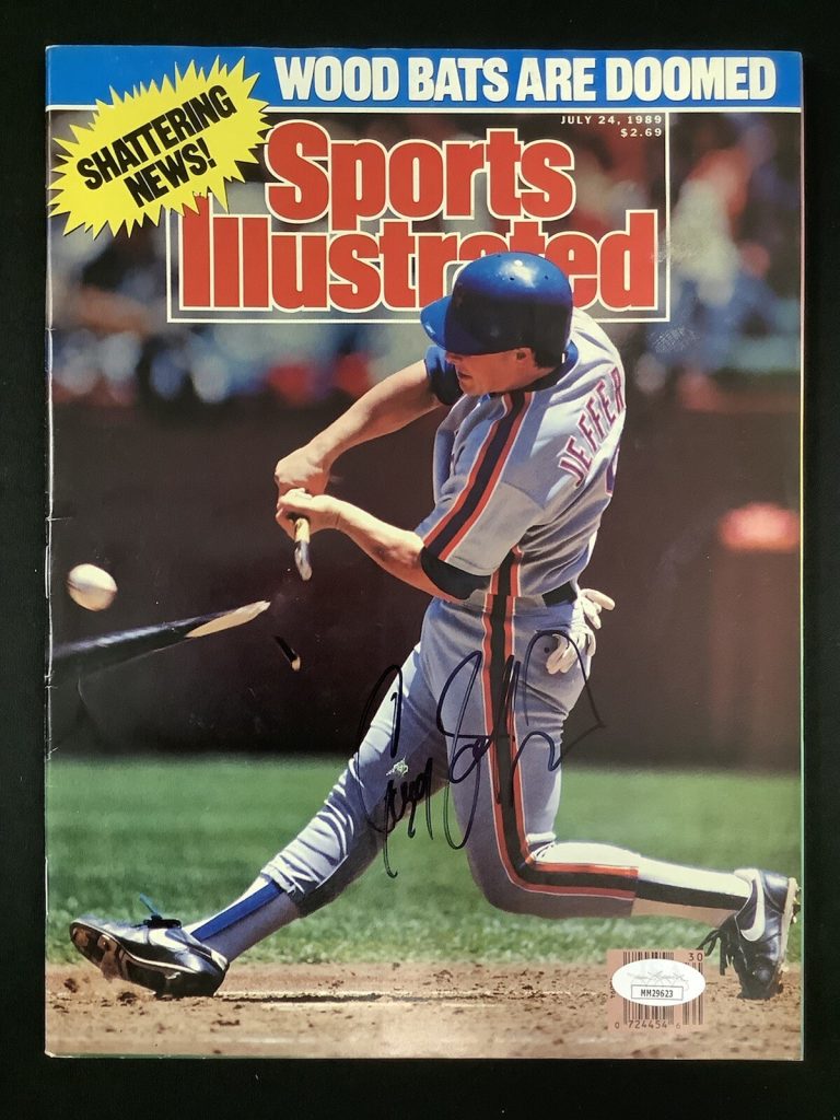 Gregg Jefferies Signed Sports Illustrated Mag 7/24/89 Mets NoLabel Auto Hole JSA
