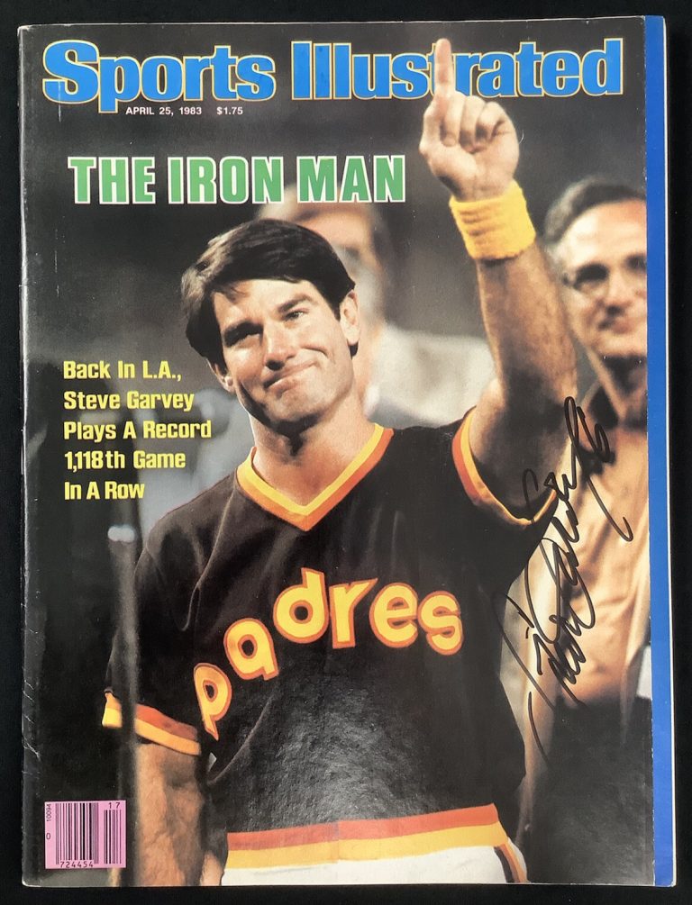 Steve Garvey Signed Sports Illustrated Mag 4/25/83 No Label Padres Autograph JSA