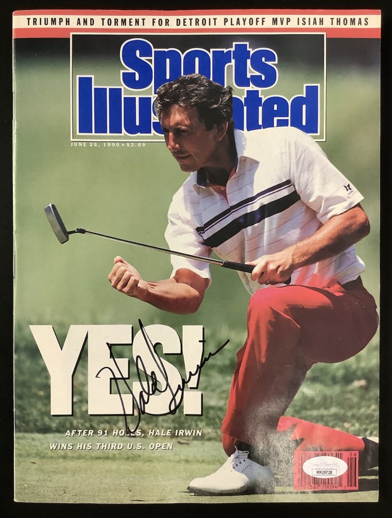 Hale Irwin Signed Sports Illustrated 6/25/90 No Label Masters PGA Golf Auto JSA