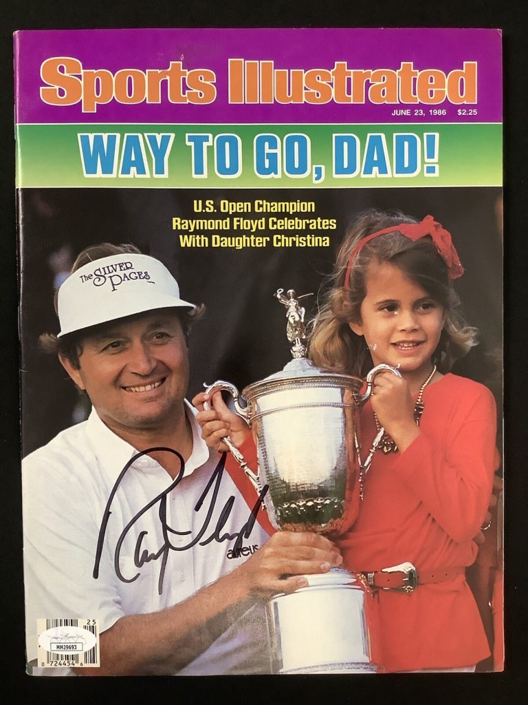 Raymond Floyd Signed Sports Illustrated 6/23/86 No Label Masters Golf Auto JSA