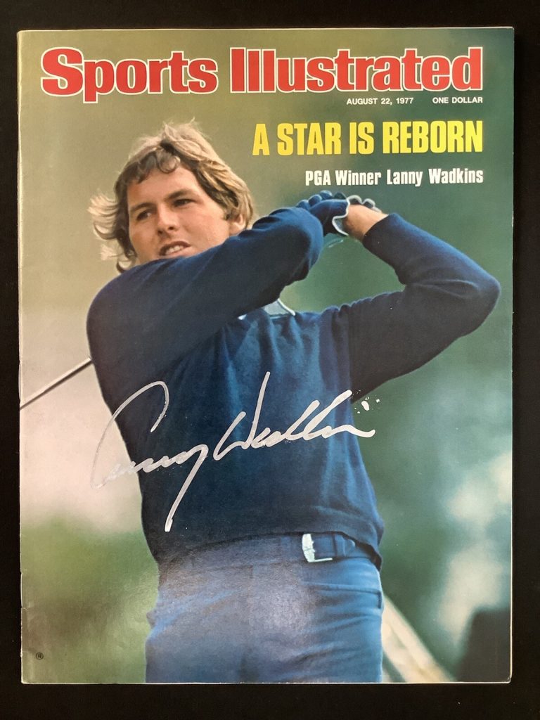 Lanny Wadkins Signed Sports Illustrated 8/22/77 No Label Masters Golf Auto JSA