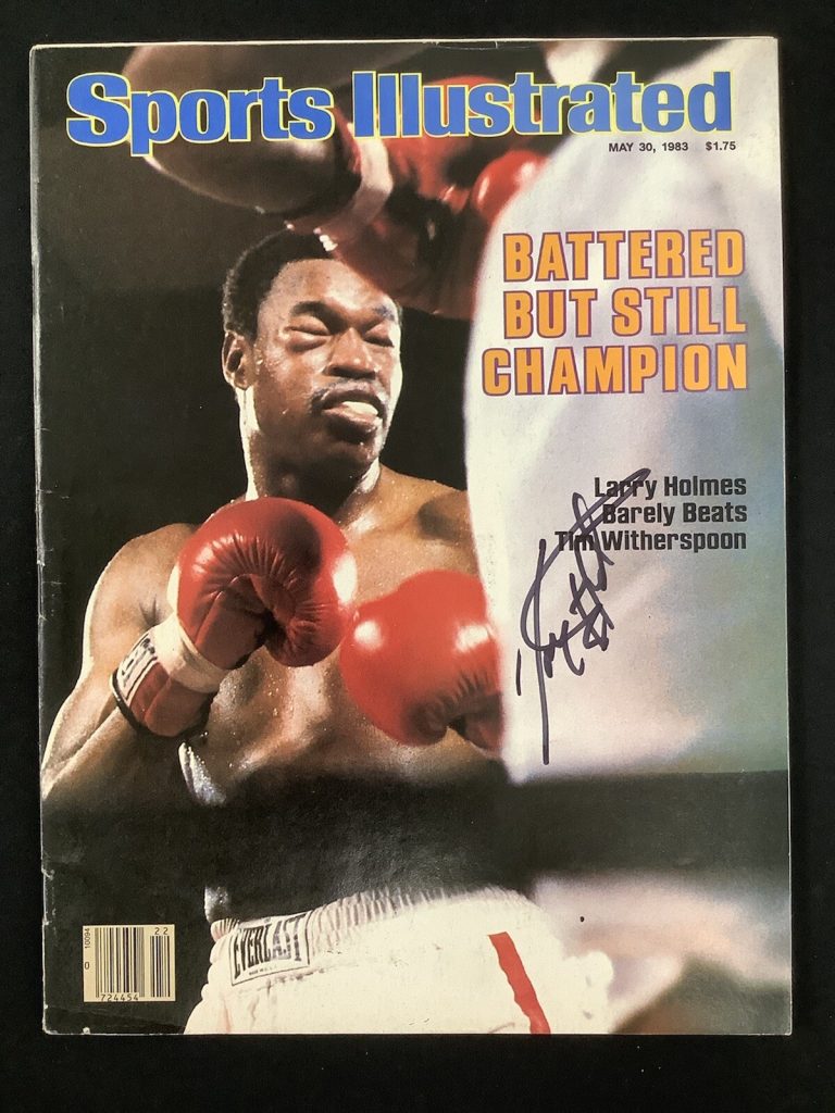 Larry Holmes Signed Sports Illustrated 5/30/83 No Label Boxing Autograph JSA