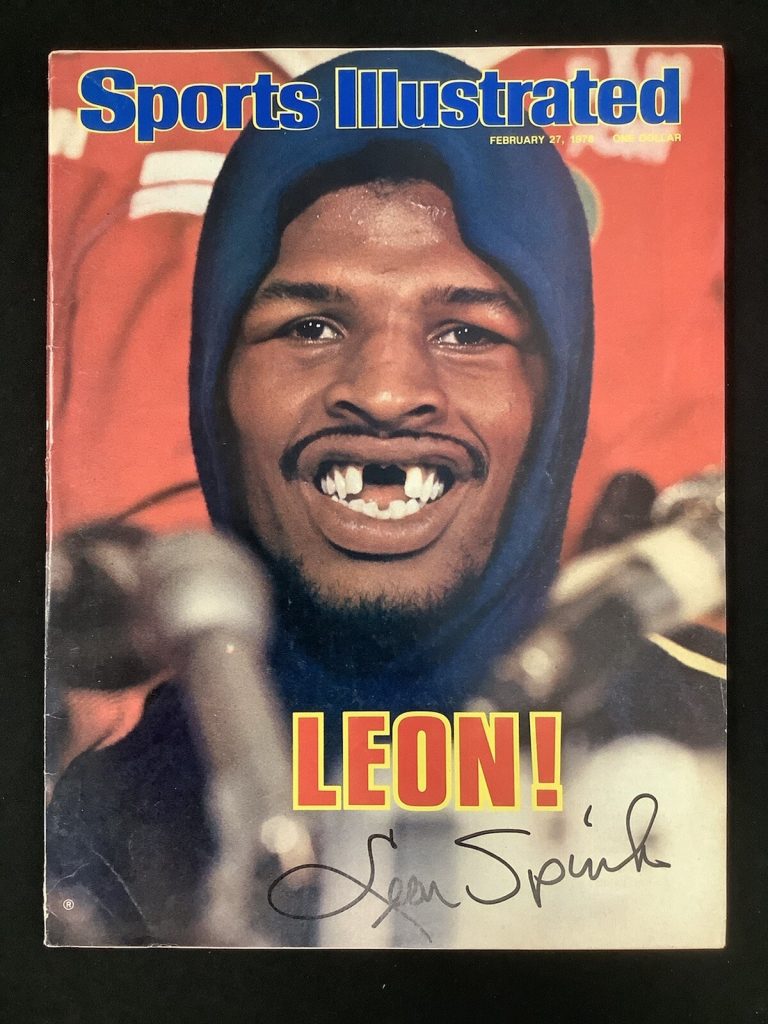 Leon Spinks Signed Sports Illustrated 2/27/78 No Label Boxing Autograph JSA