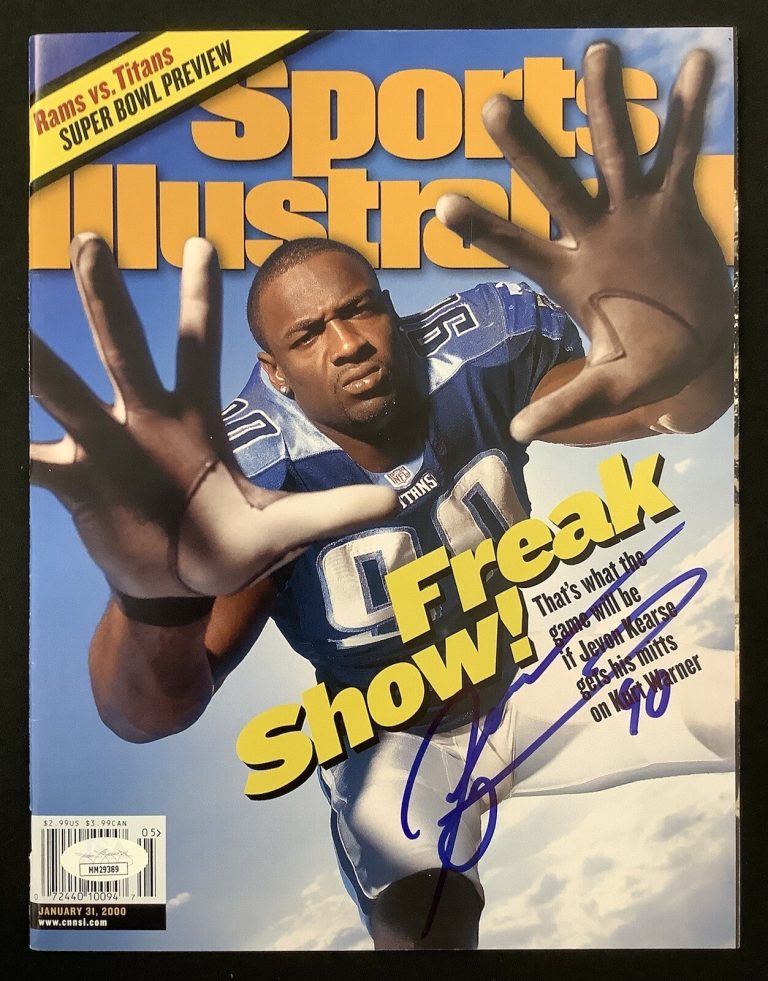Jevon Kearse Signed Sports Illustrated 1/31/00 No Label Titans Autograph JSA