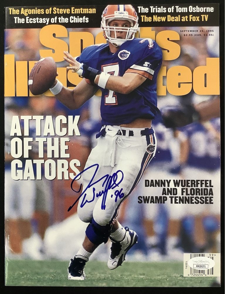 Danny Wuerffel Signed Sports Illustrated 9/25/95 No Label Gators Autograph JSA