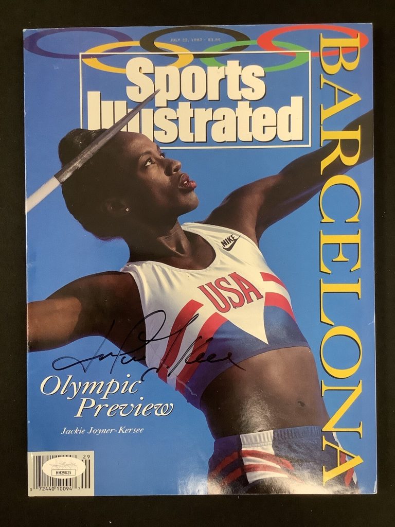 Jackie Joyner Kersee Signed Sports Illustrated 7/22/92 No Label Track Auto JSA