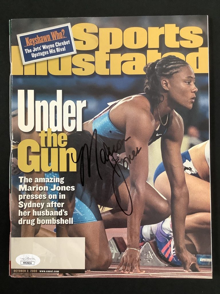 Marion Jones Signed Sports Illustrated 10/2/00 Olympic Track Gold Autograph JSA