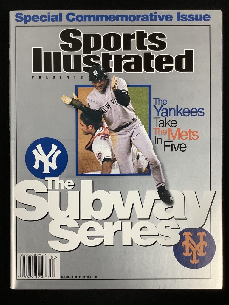The Subway Series Jeter Piazza Sports Illustrated Magazine 11/1/00 No Label