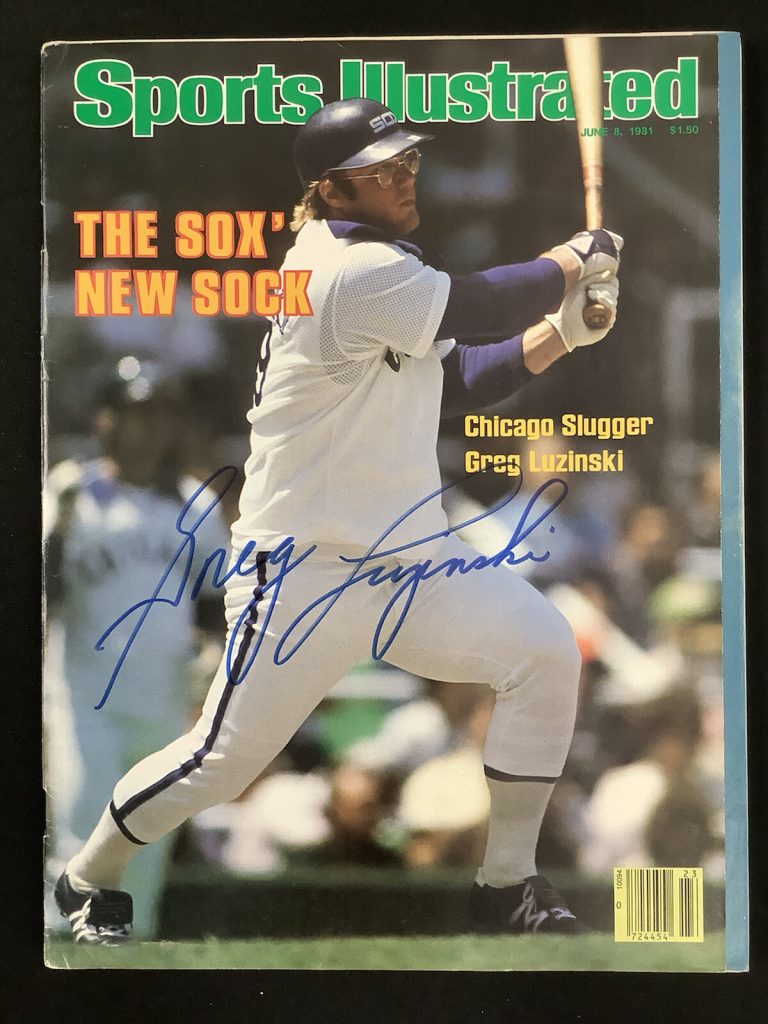 Greg Luzinski Signed Sports Illustrated Mag 6/8/81 NO LABEL White Sox Auto JSA
