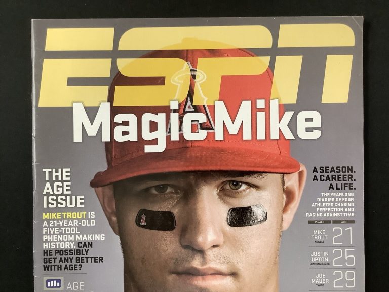 Mike Trout Signed ESPN Magazine 10/1/12 No Label LA Angels ROY Autograph MLB JSA