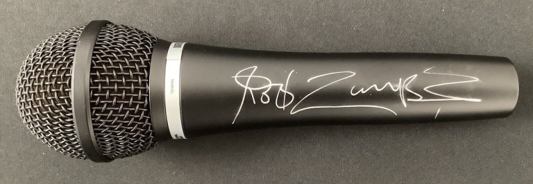 Rob Zombie Signed Microphone White Zombie Lead Singer Heavy Metal Autograph JSA