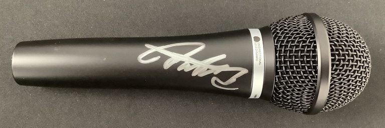 Cristina Scabbia Signed Microphone Lacuna Coil Singer Goth Metal Autograph JSA